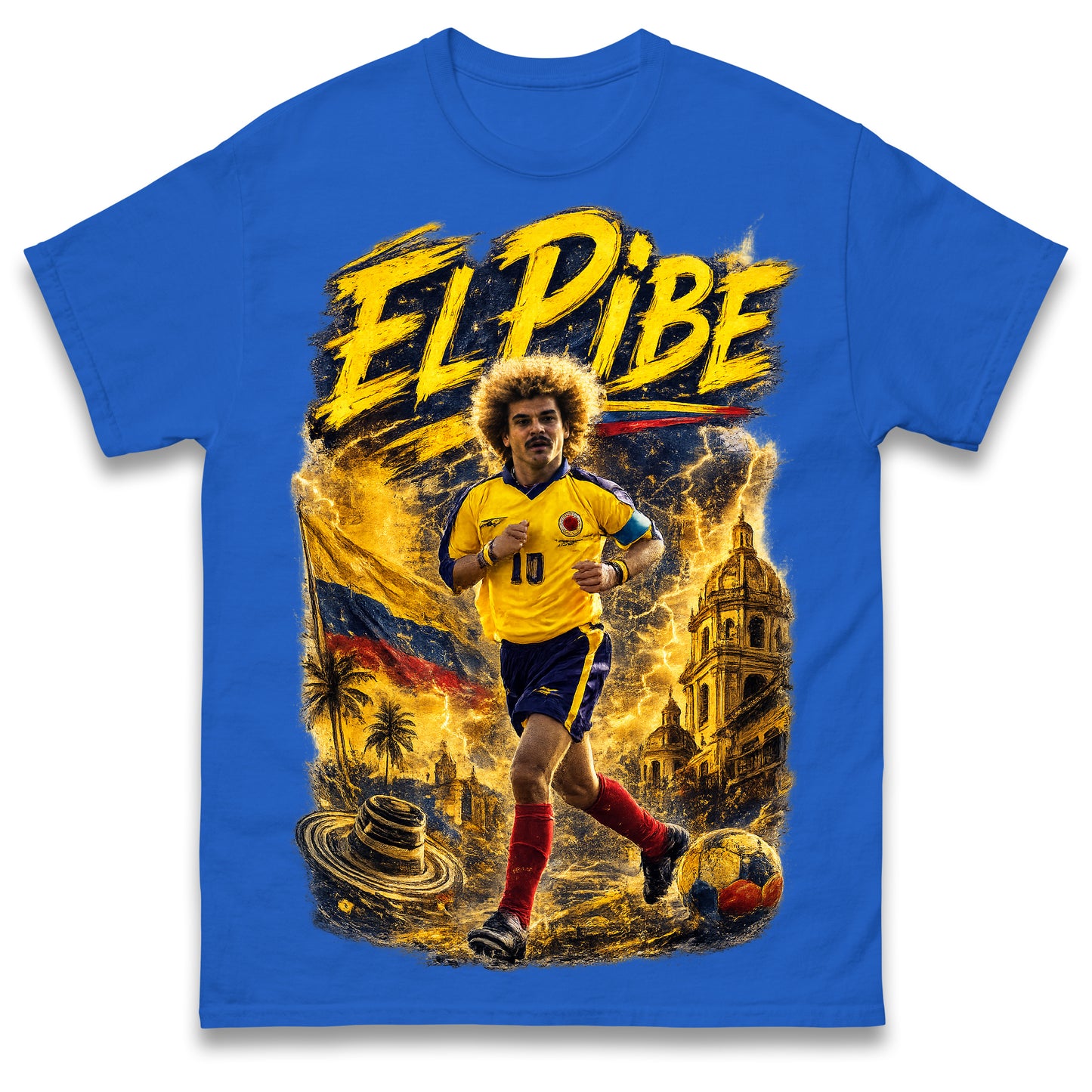 Carlos Valderrama El Pibe Colombia Football T Shirt
