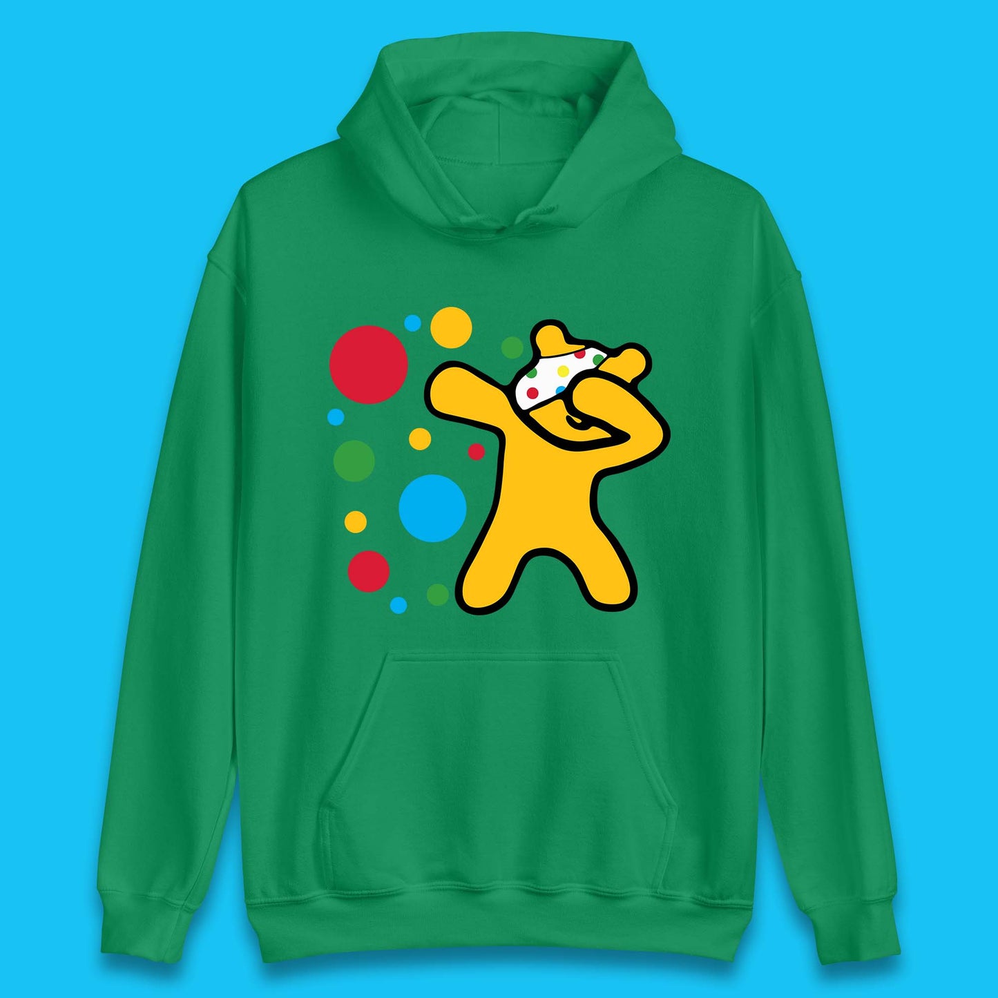 Dabbing Spotty Pudsey Bear Children In Need Dab Dance Spotty Day Donation Unisex Hoodie