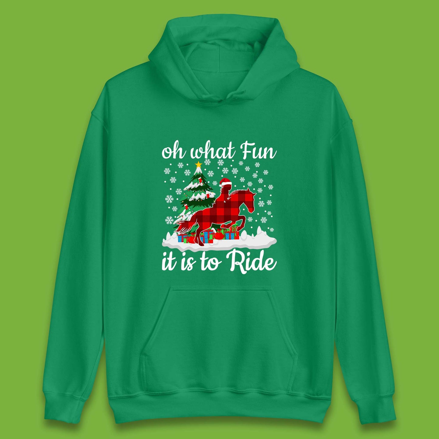horse riding christmas hoodie