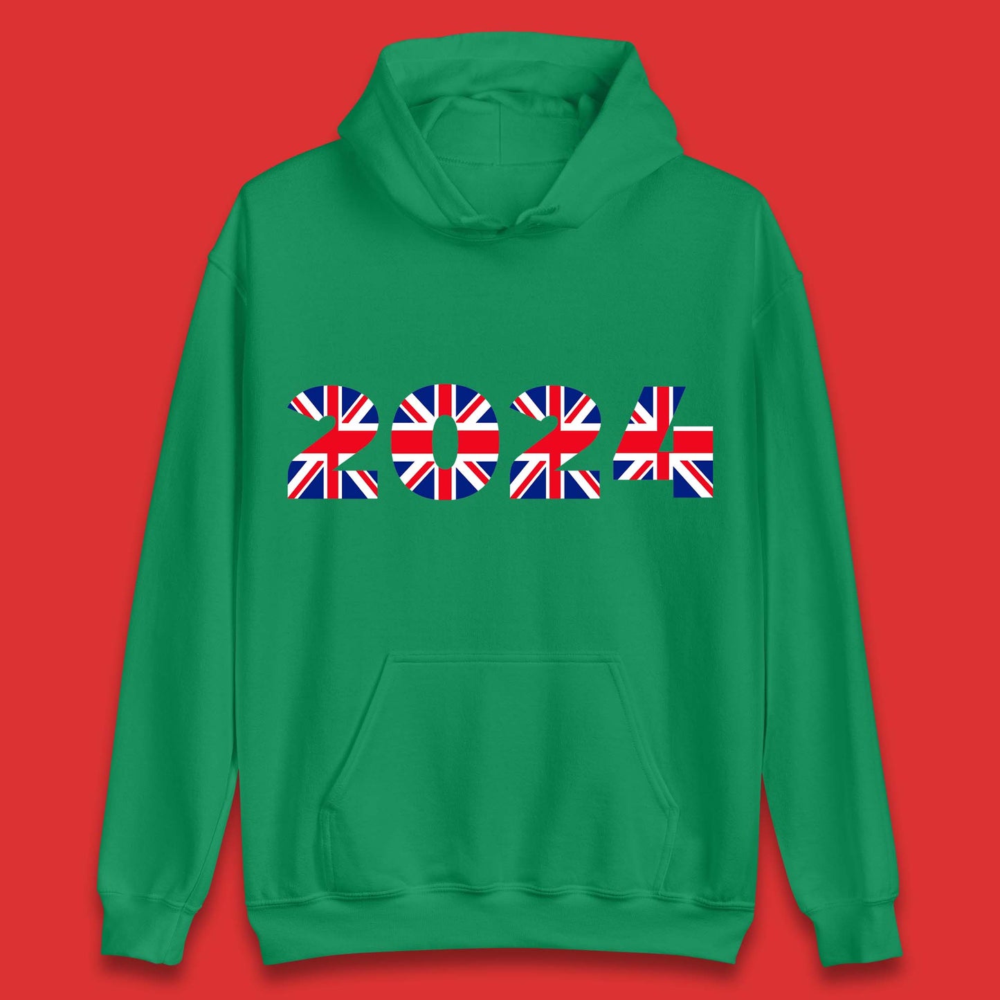 New Year 2024 UK Flag Unisex Hoodie
