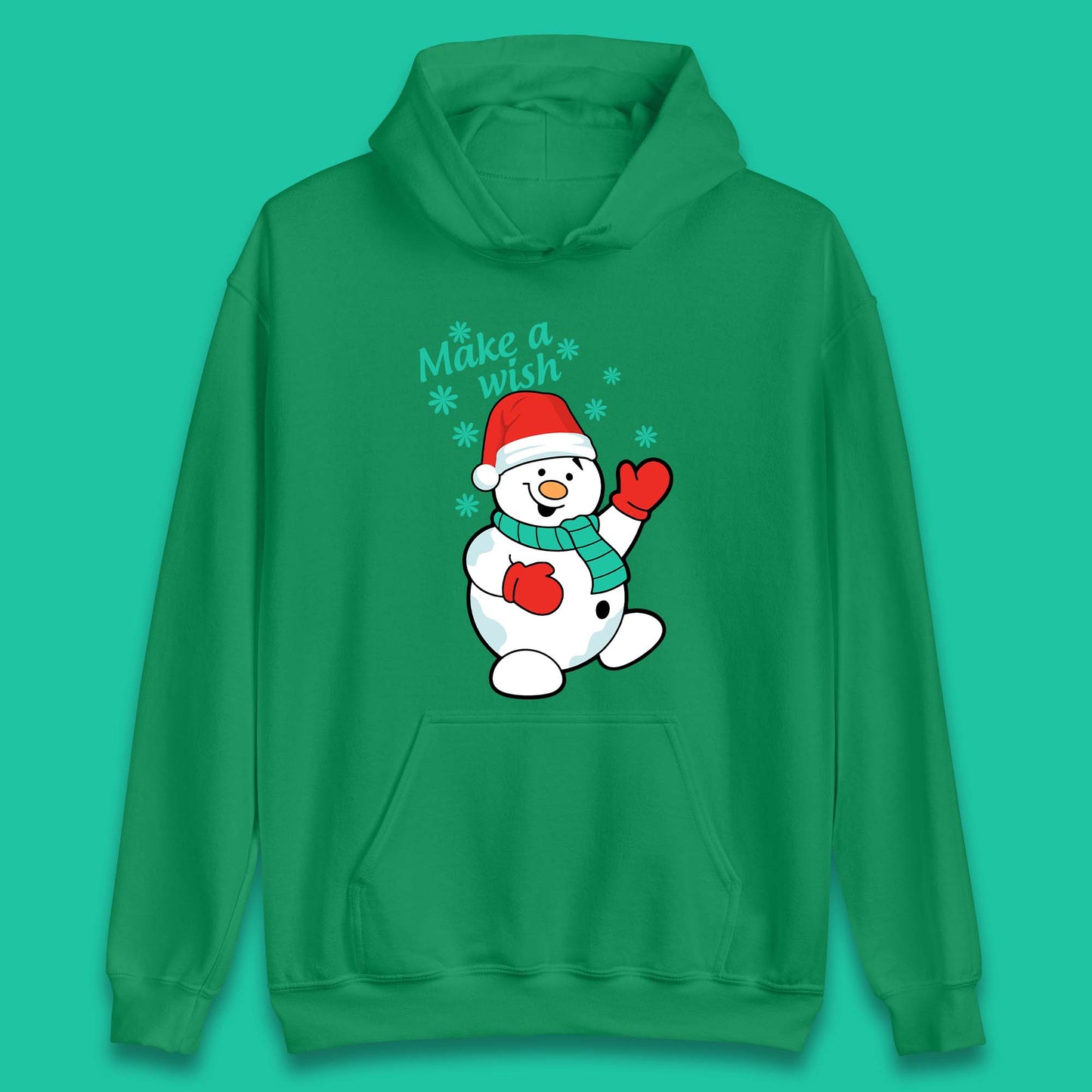 Make A Wish Snowman Christmas Unisex Hoodie