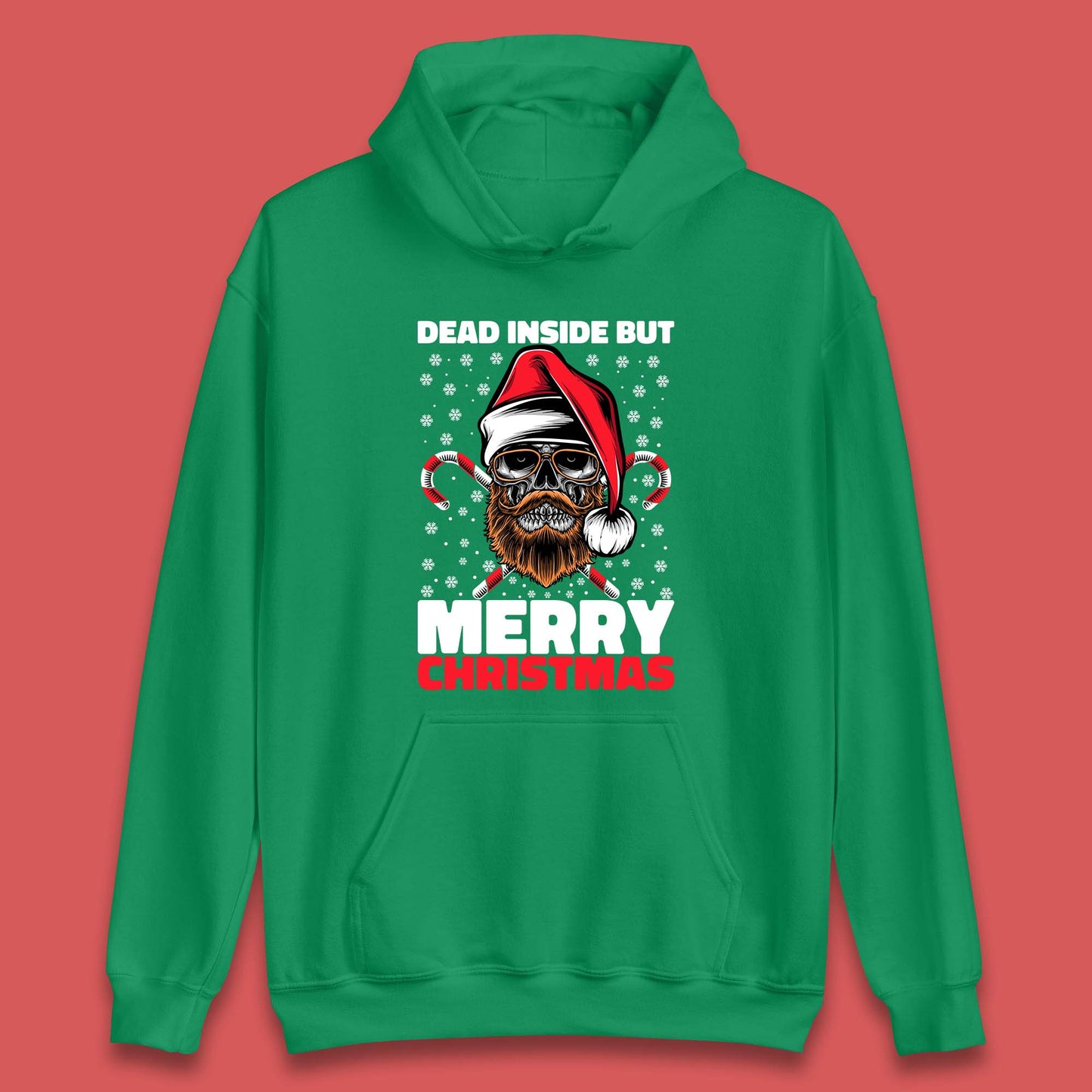 hipster skull christmas hoodie