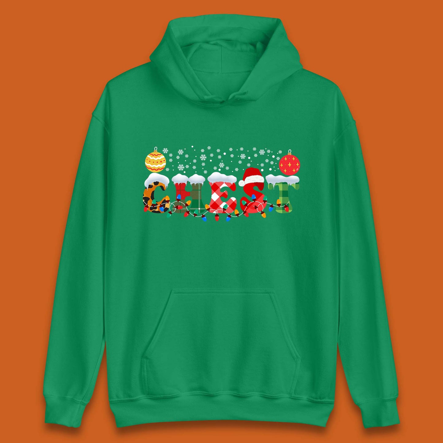 chest and nuts christmas snow winter hoodie