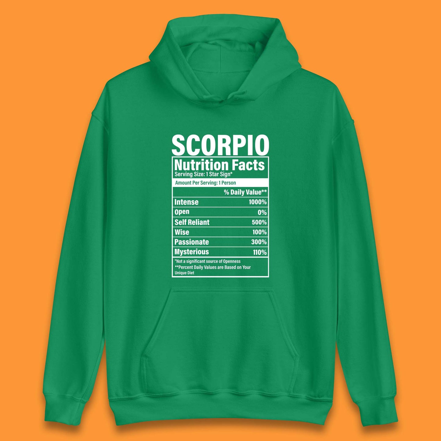 Scorpio Nutrition Facts Unisex Hoodie