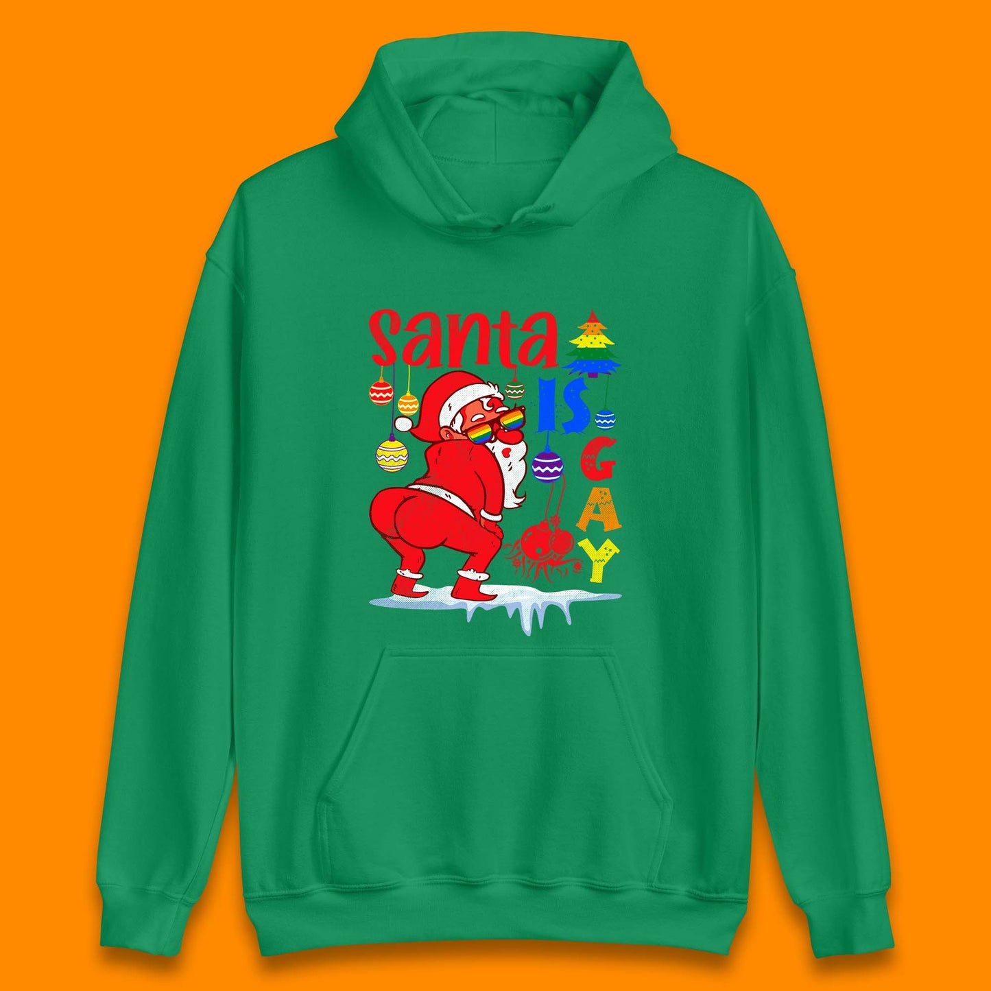gay pride christmas hoodie