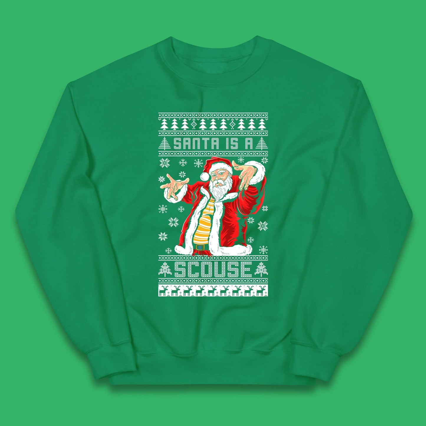Santa Is A Scouse Christmas Kids Jumper