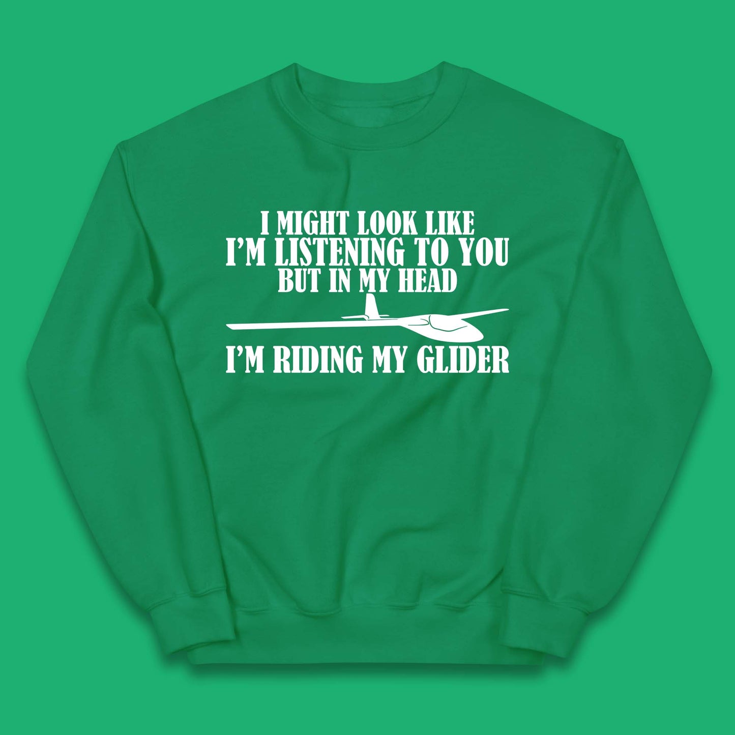In My Head I'm Riding My Glider Kids Jumper