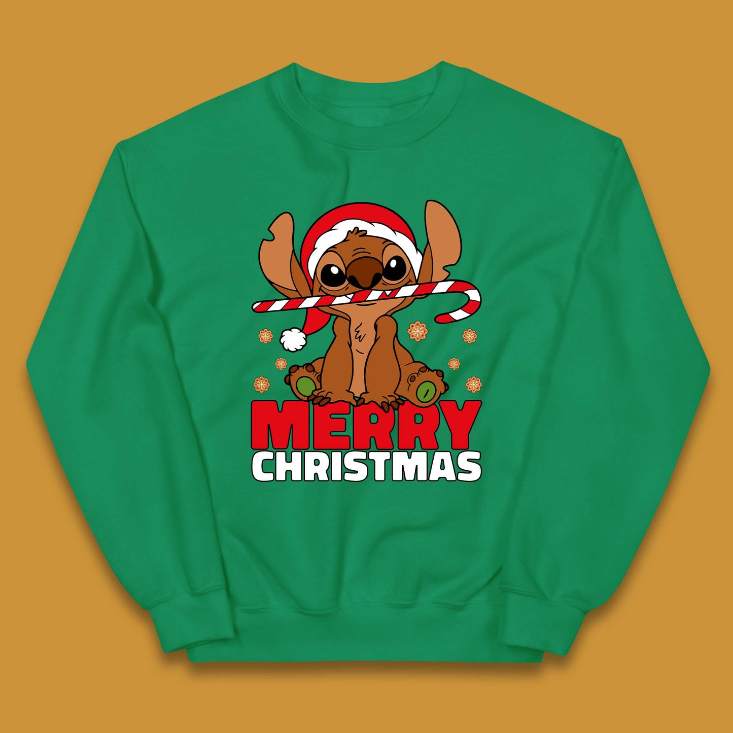 Gingerbread Stitch Christmas Kids Jumper