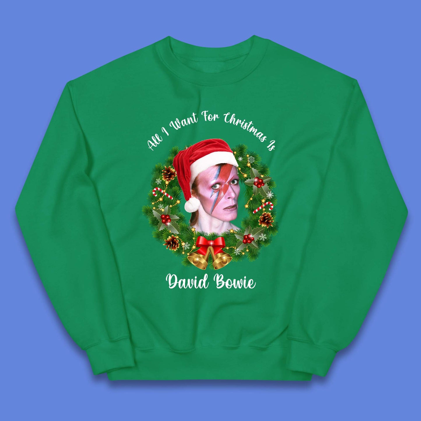 David Bowie Christmas Kids Jumper