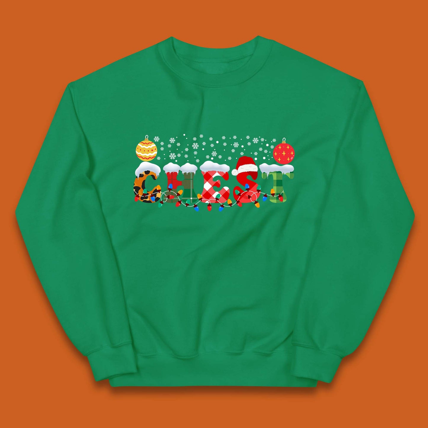 chest and nuts christmas snow winter jumper