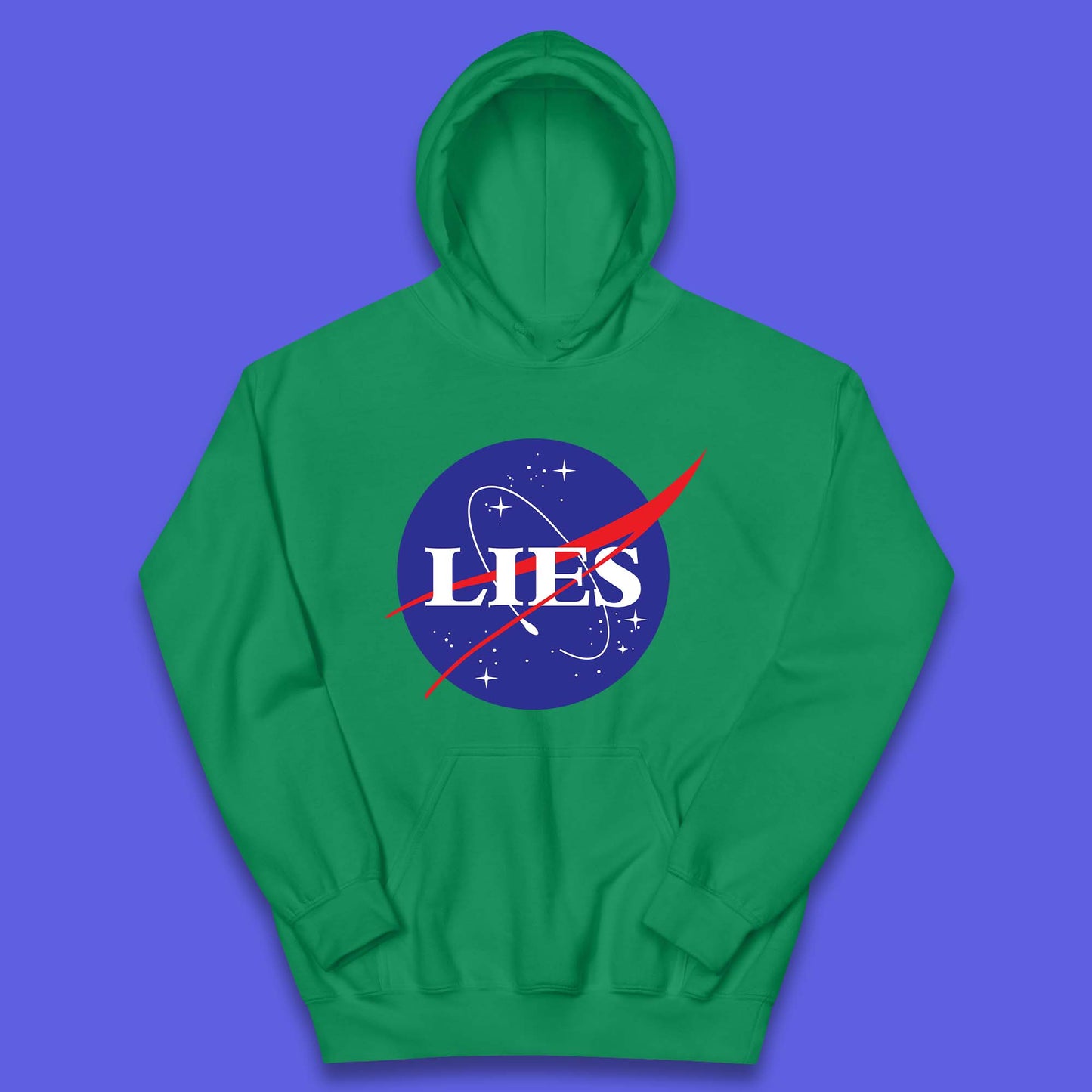 NASA Lies Logo Parody Kids Hoodie