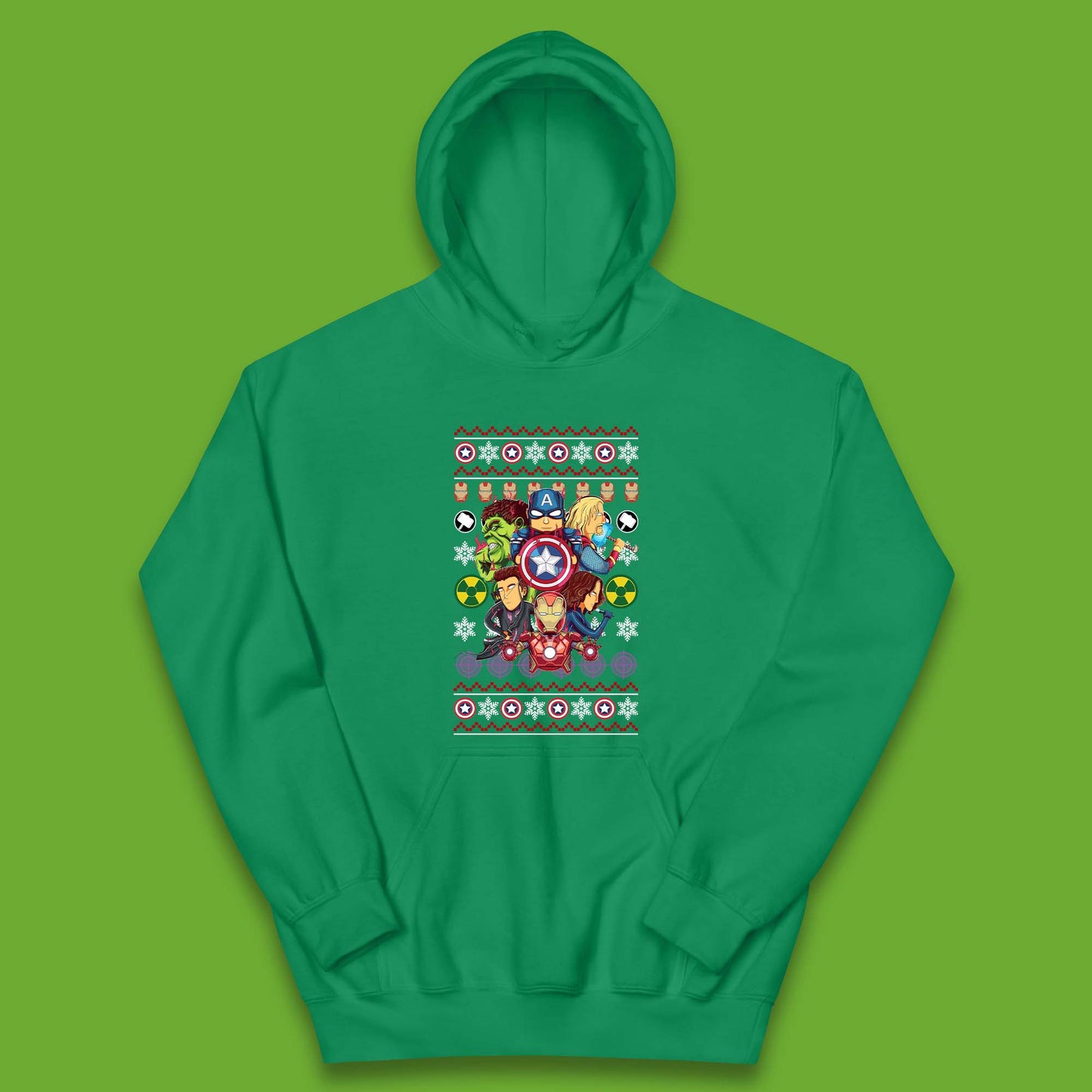 Christmas Avengers Superheroes Kids Hoodie