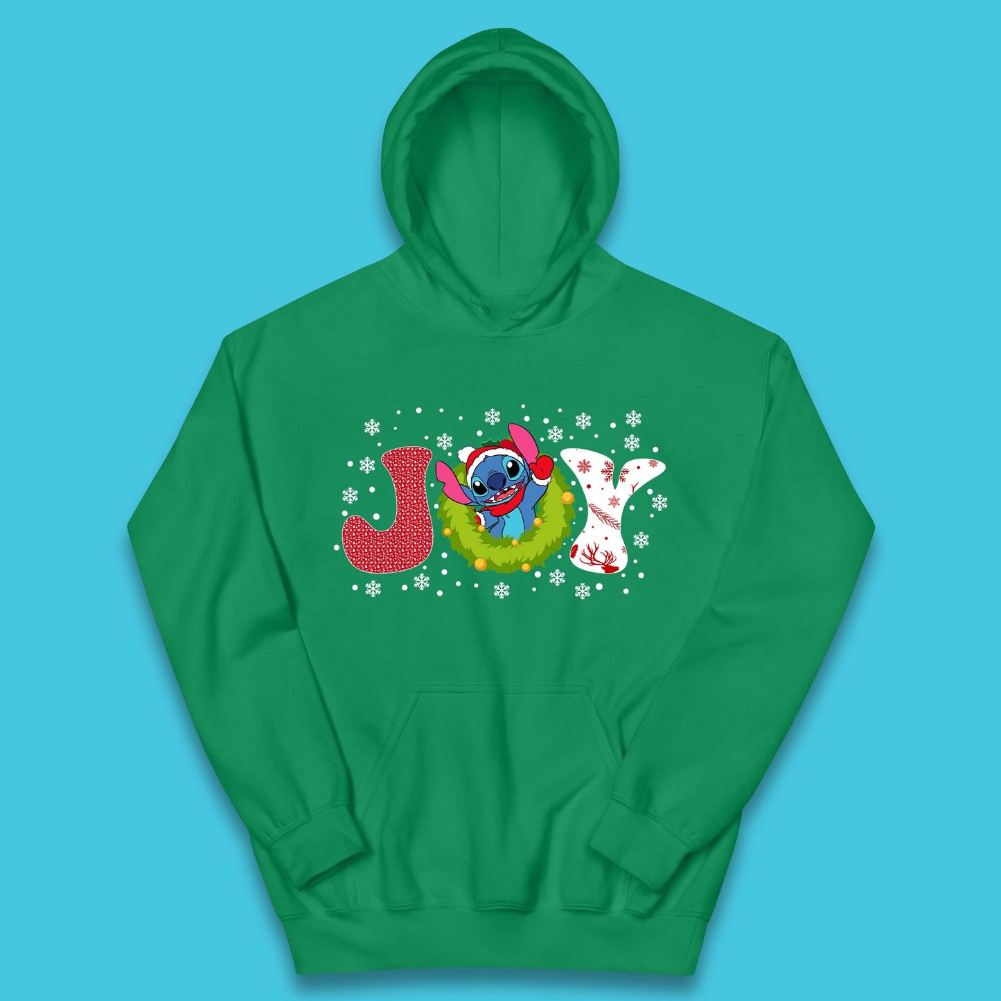 Joy Stitch Christmas Kids Hoodie