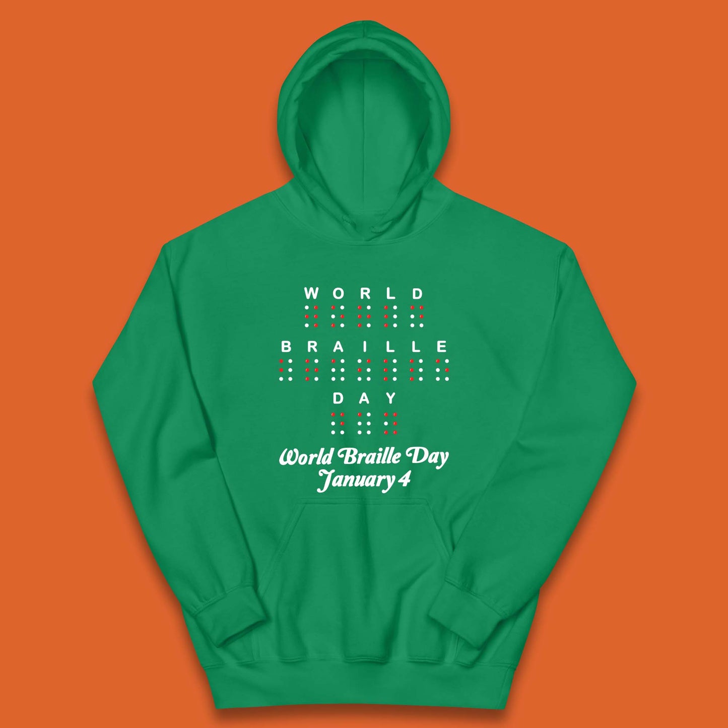 World Braille Day Kids Hoodie