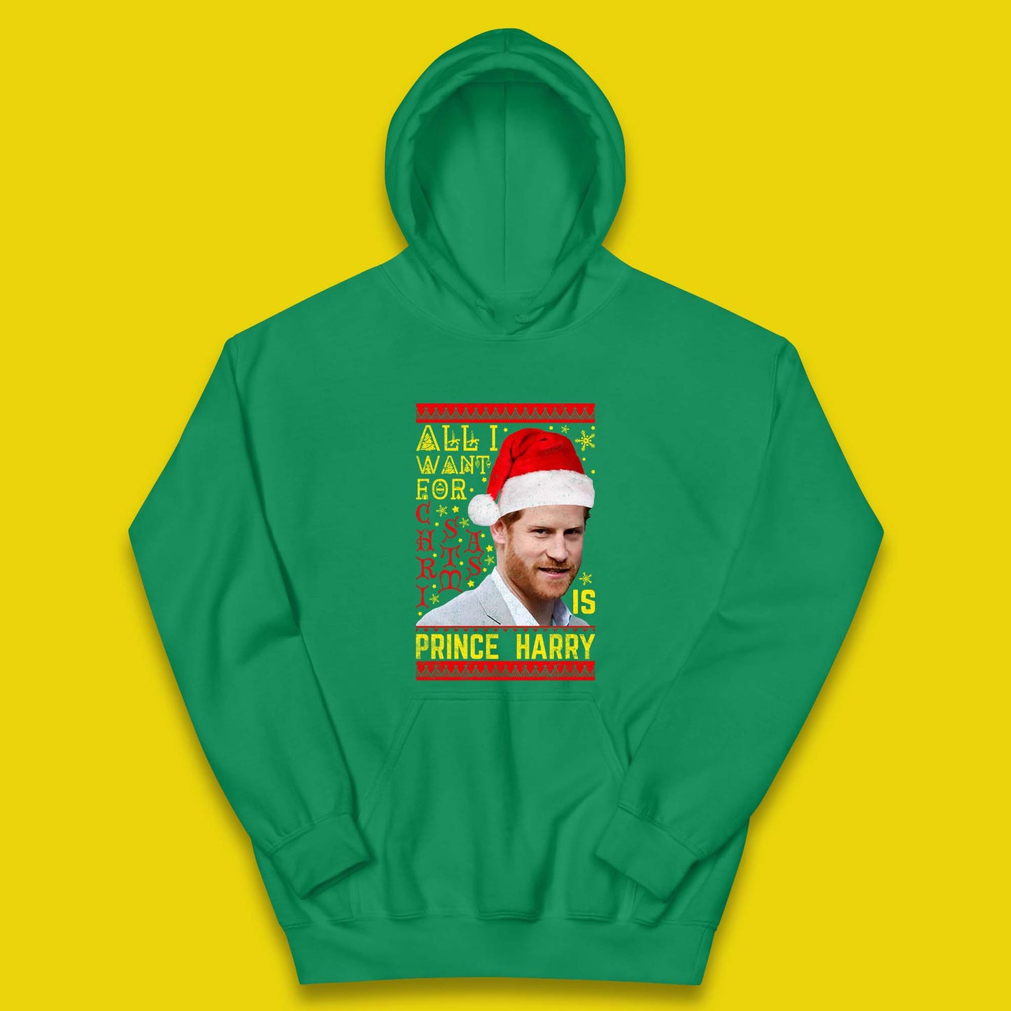 Prince Harry Christmas Kids Hoodie