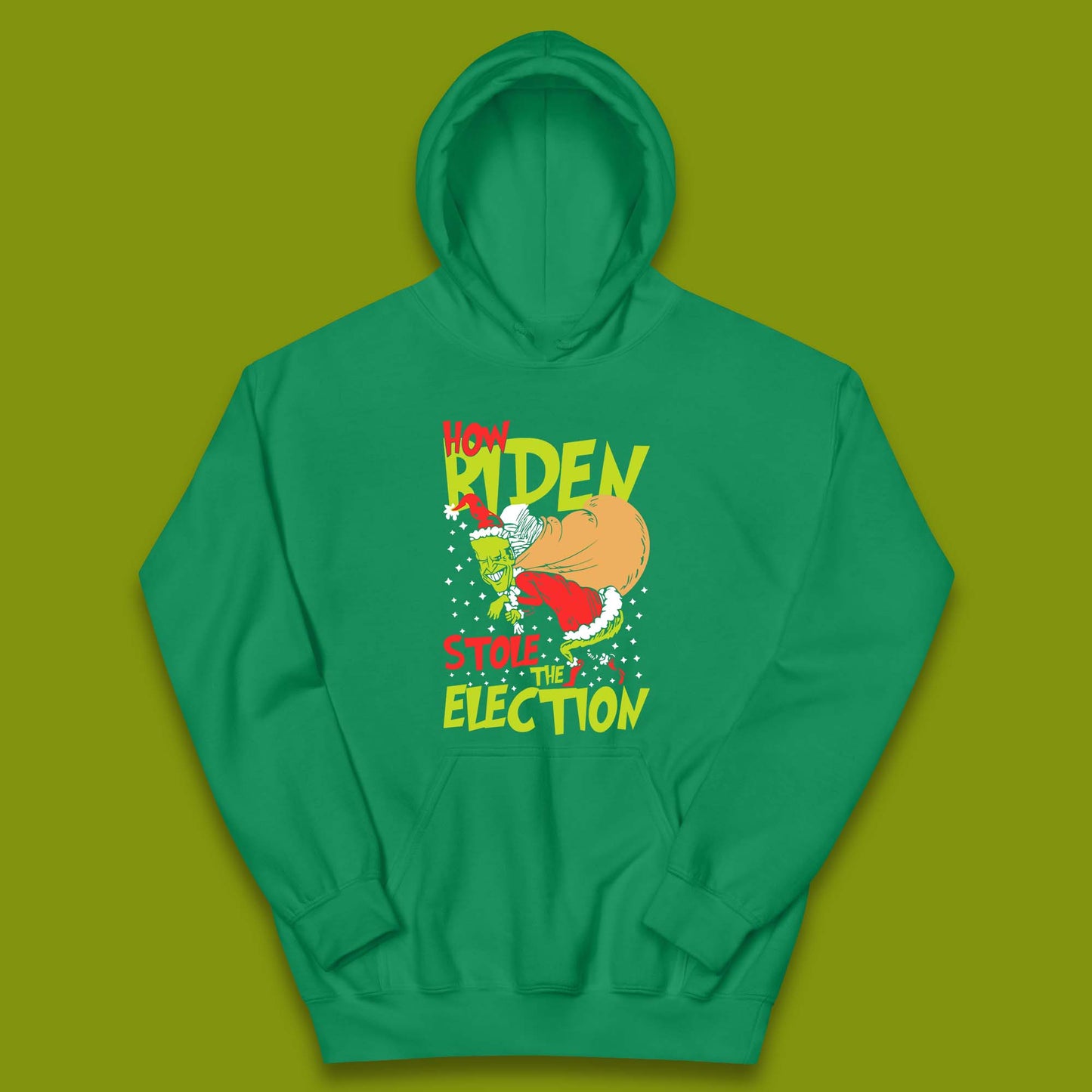biden stole election kids hoodie