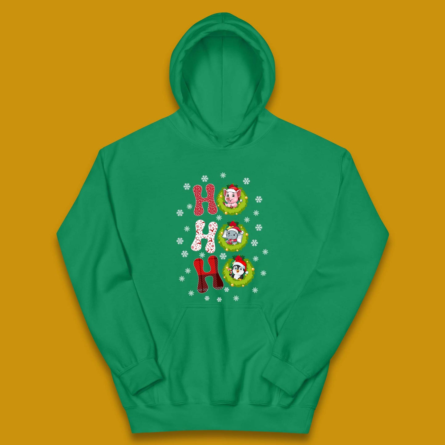 ho ho ho christmas animals hoodie