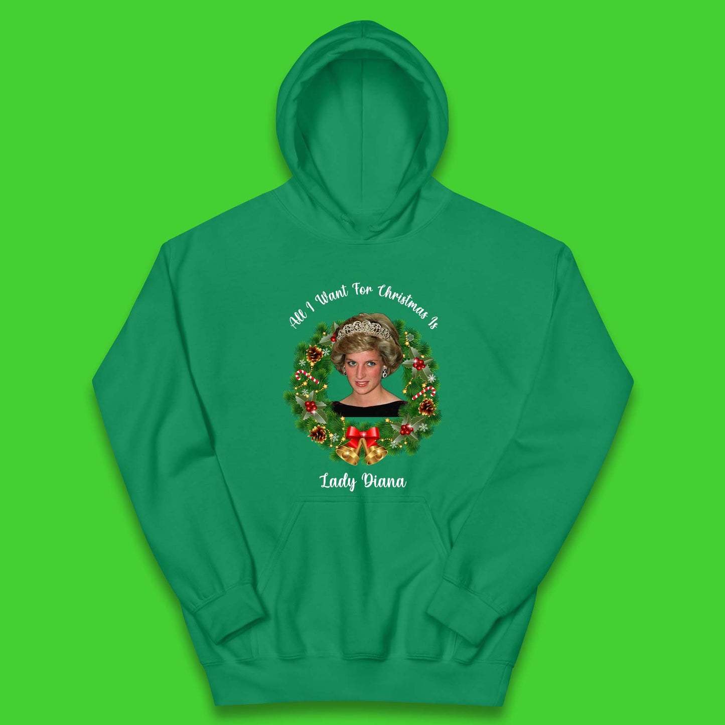 Lady Diana Christmas Kids Hoodie