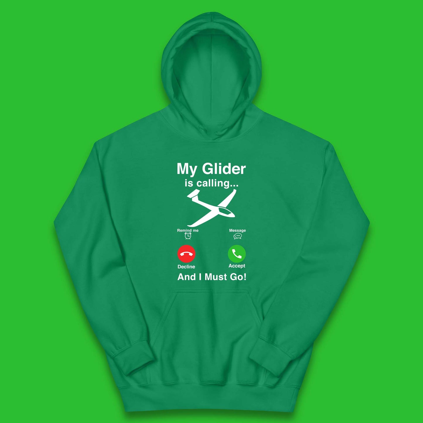My Glider is Calling And I Must Go Kids Hoodie