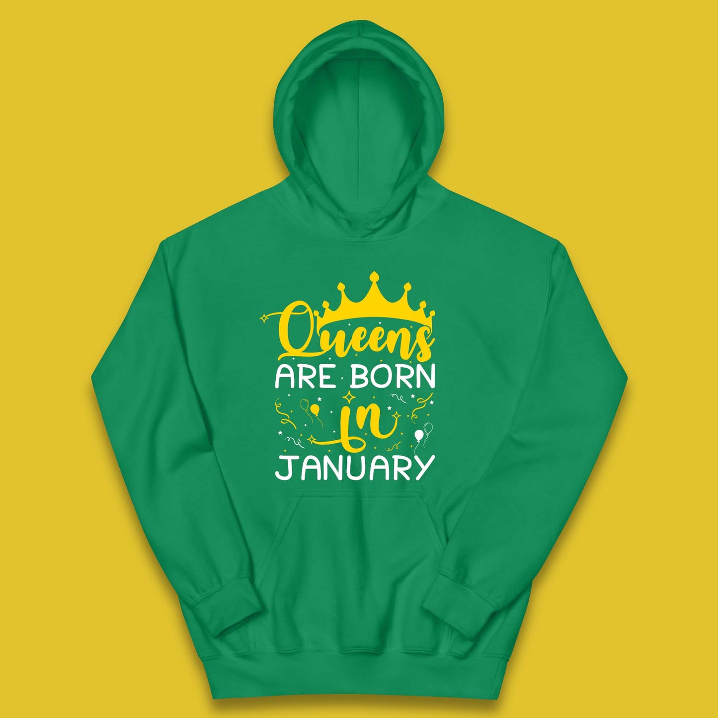 Queens Are Born In January Kids Hoodie