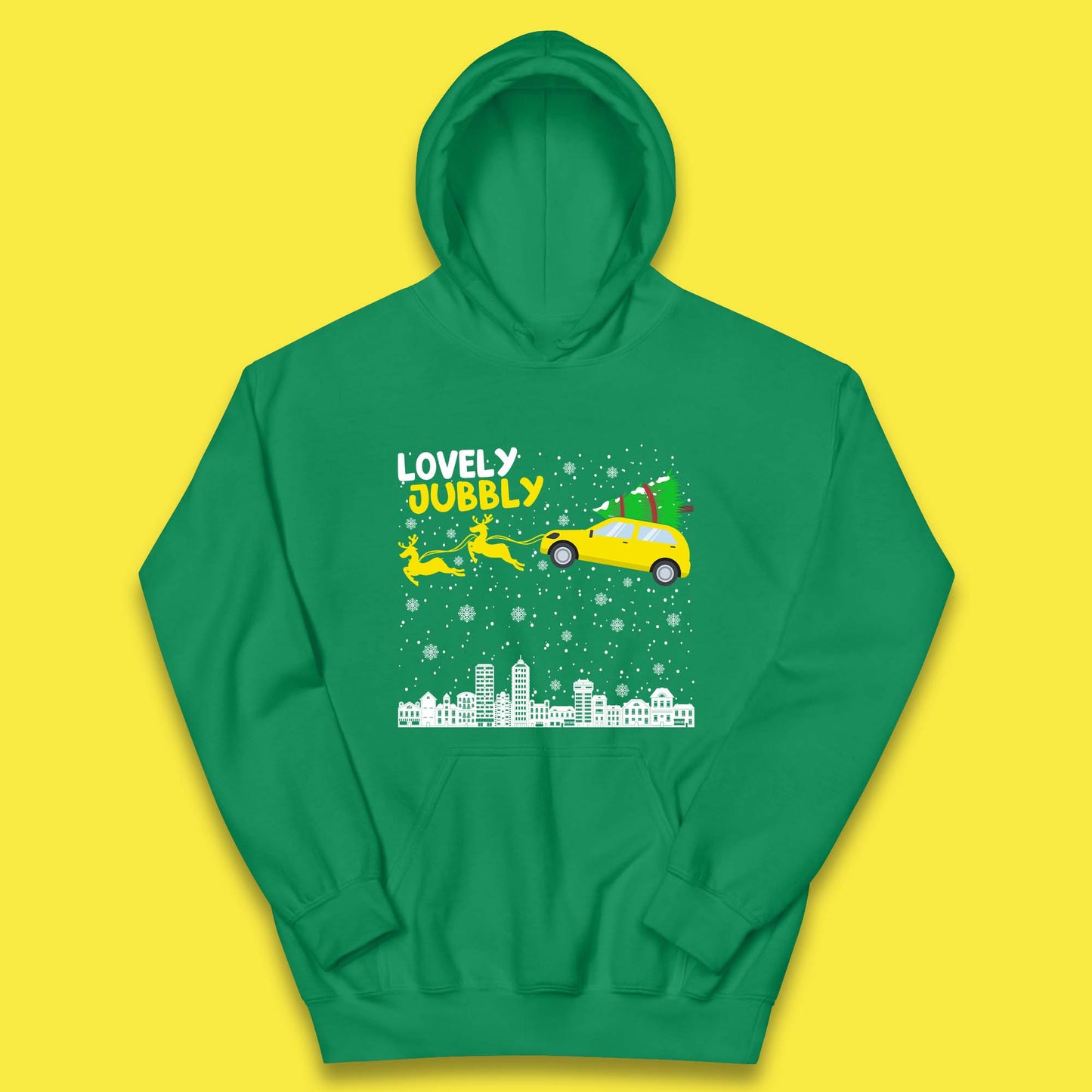 Lovely Jubbly Car Christmas Kids Hoodie