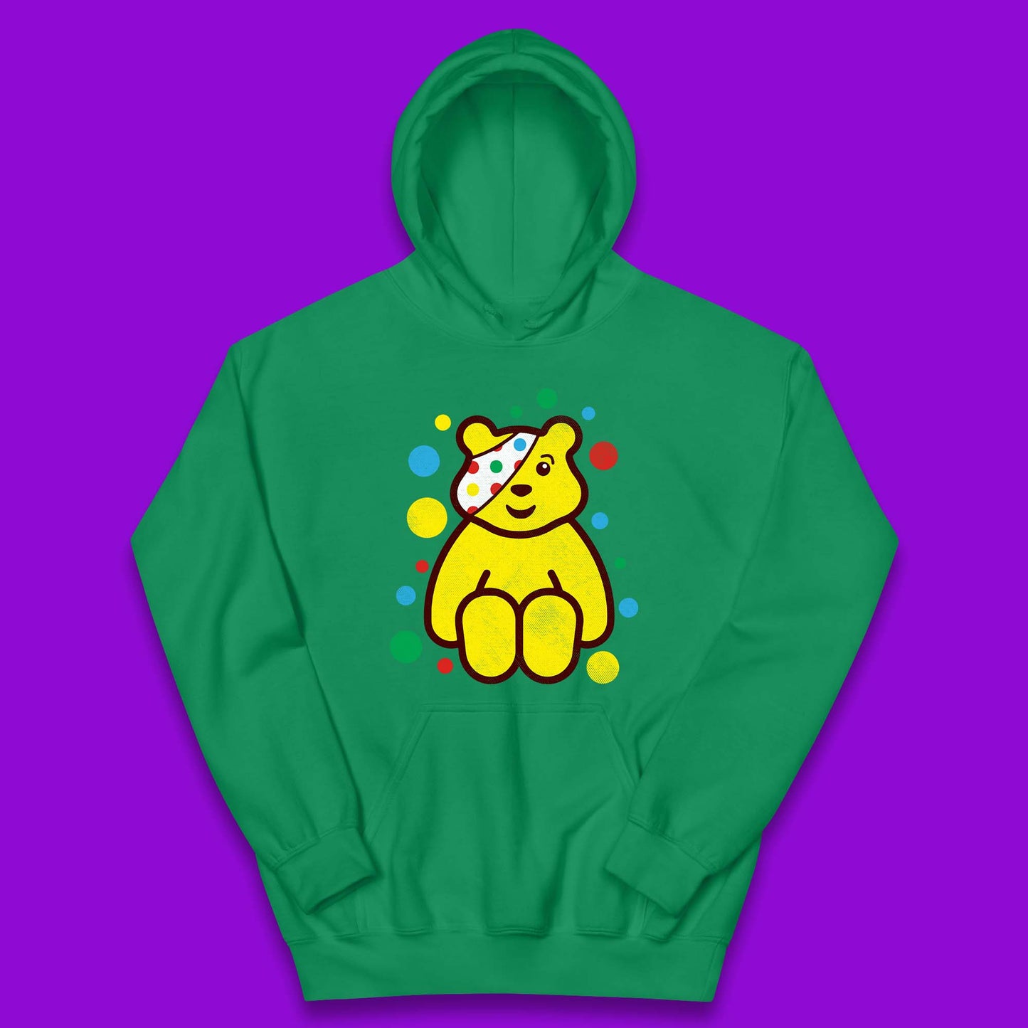 Children In Need Sitting Spotty Pudsey Bear Charity Raising Spotty Day Kids Hoodie