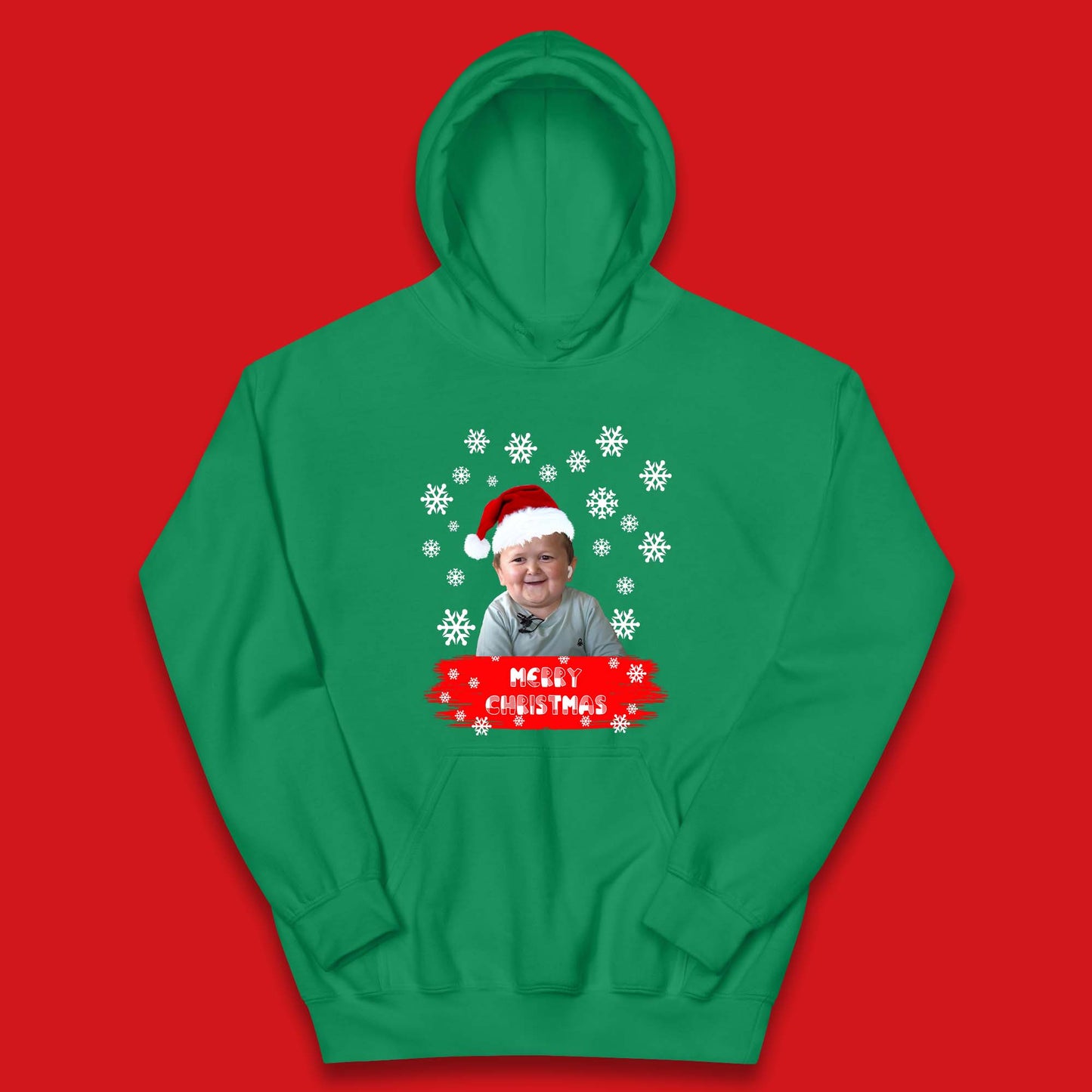 Merry Christmas Hasbulla Snowflakes Kids Hoodie