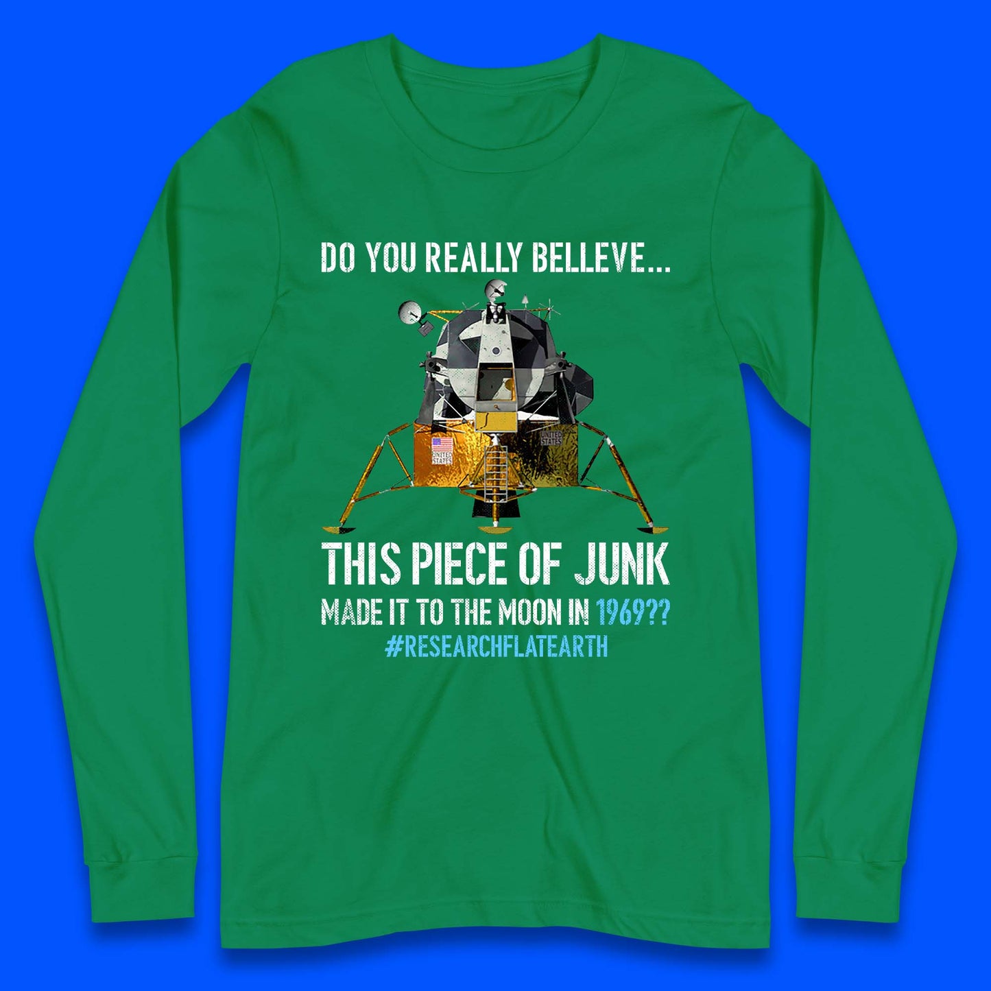 Research Flat Earth Long Sleeve T-Shirt