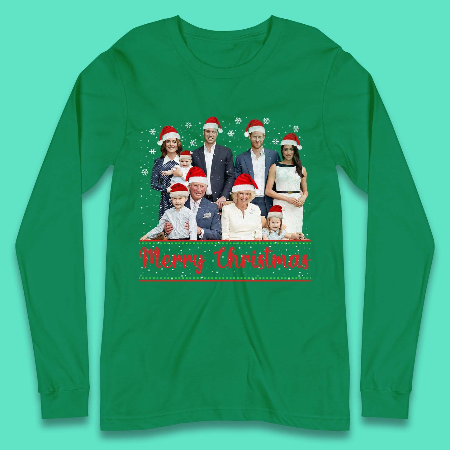 British Royal Family Succession Christmas Long Sleeve T-Shirt