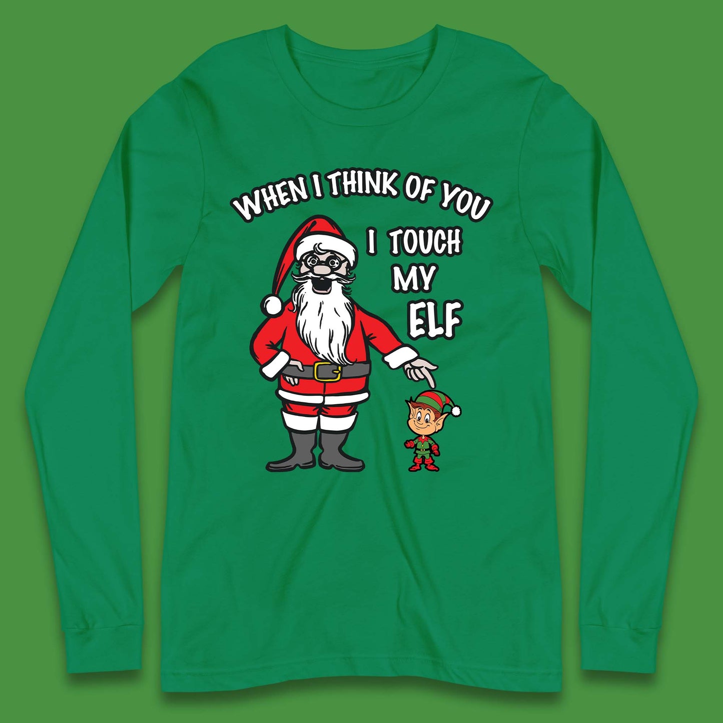 Cheeky Rude Funny Christmas Long Sleeve T-Shirt