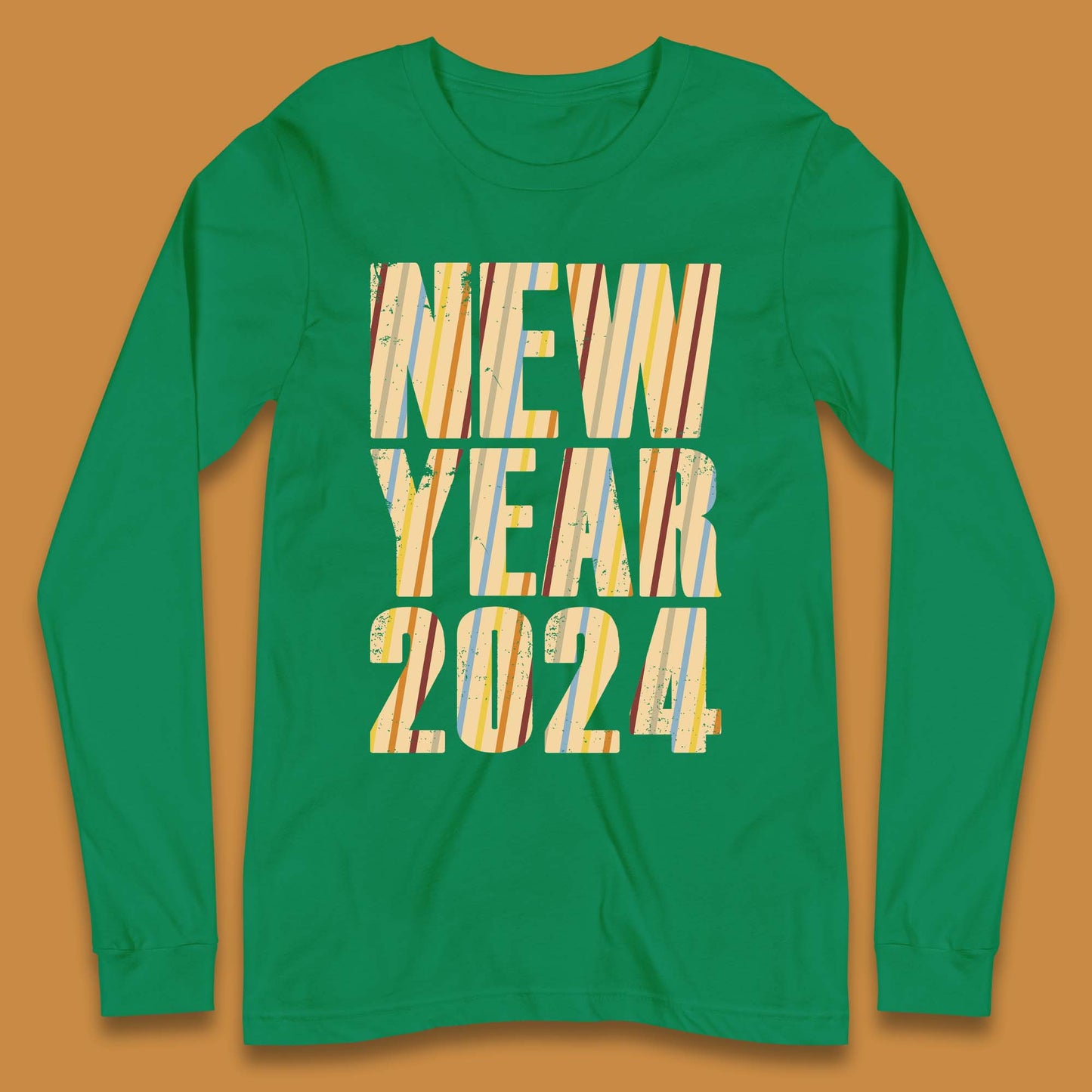 Retro Style New Year 2024 Long Sleeve T-Shirt