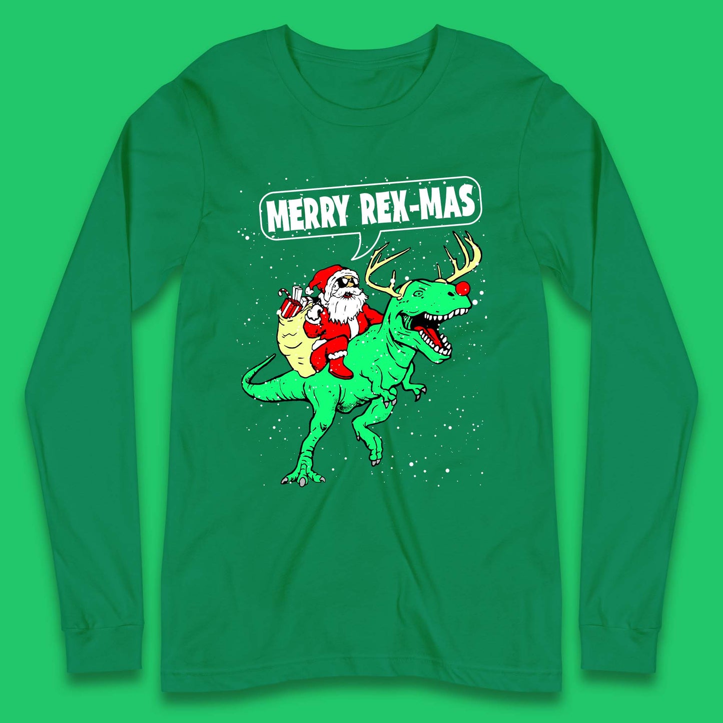Merry Rex-Mas Christmas Long Sleeve T-Shirt