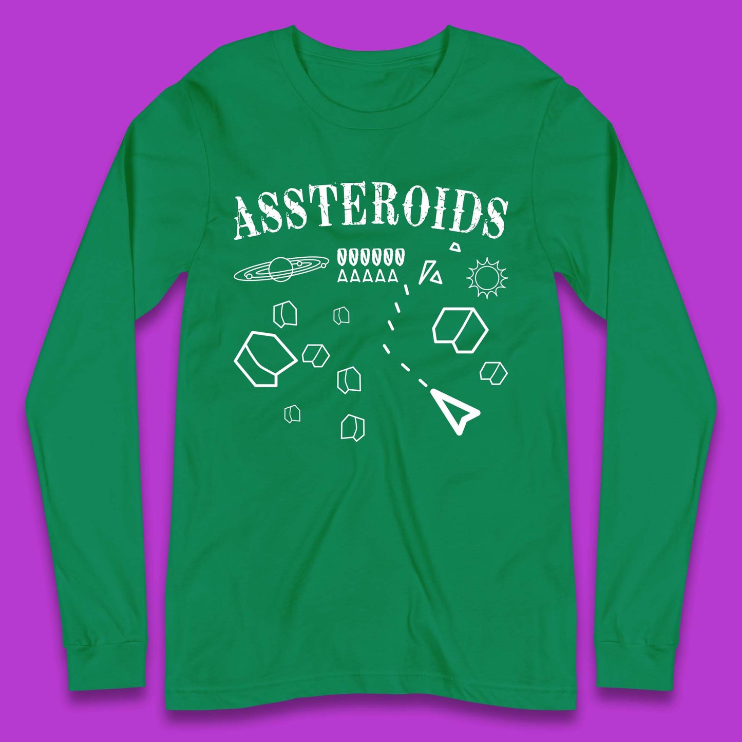 Assteroids Video Game Long Sleeve T-Shirt