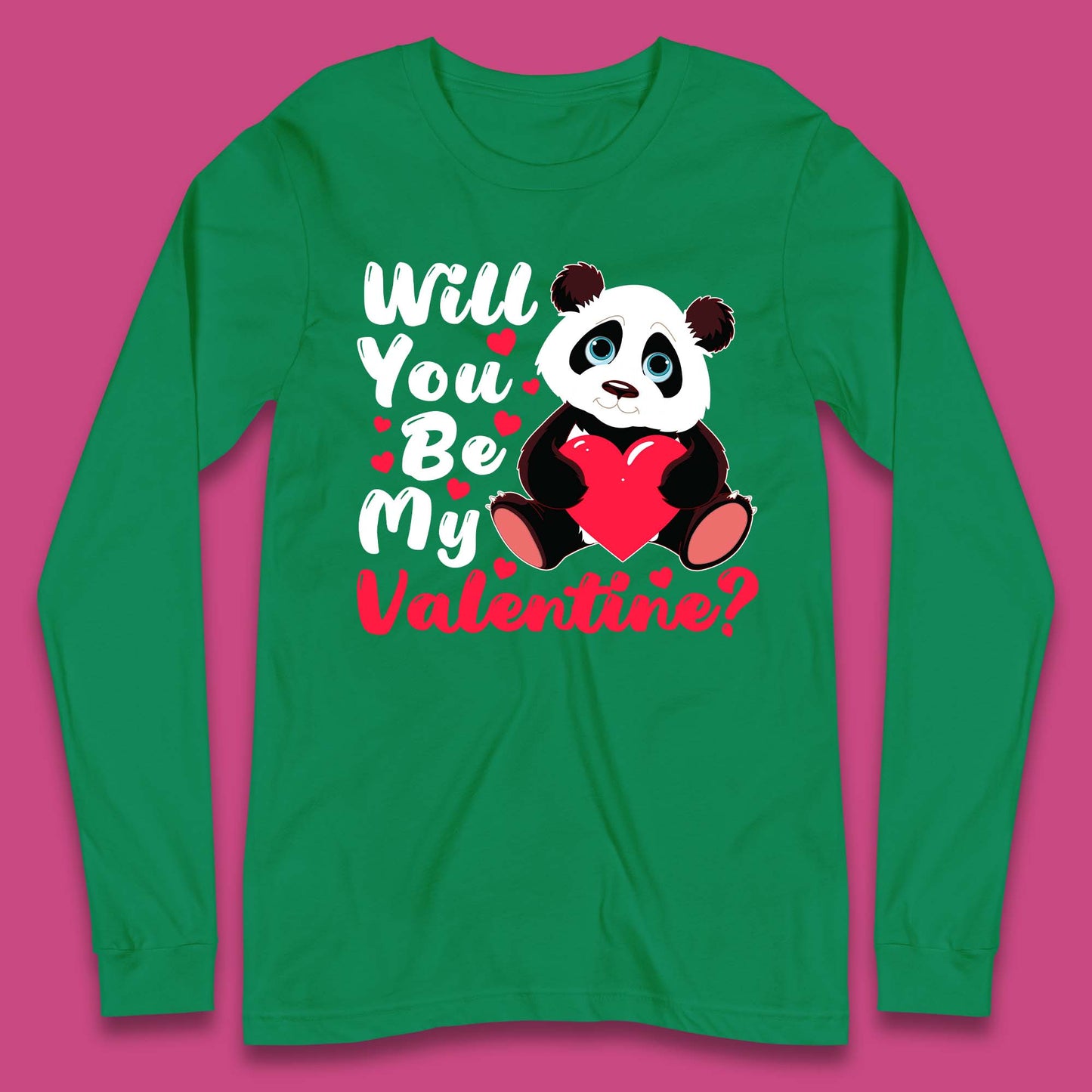 Panda Valentine Long Sleeve T-Shirt