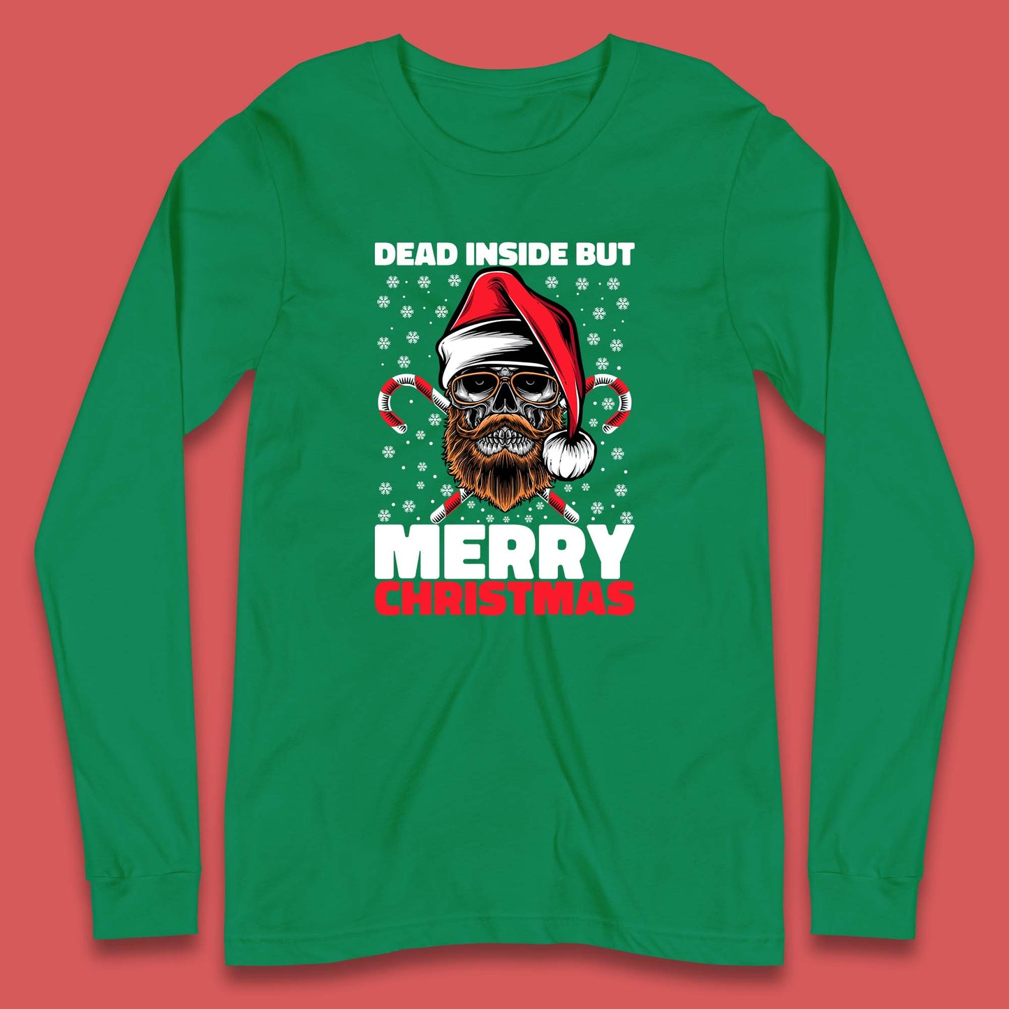 hipster skull christmas long sleeve t shirt