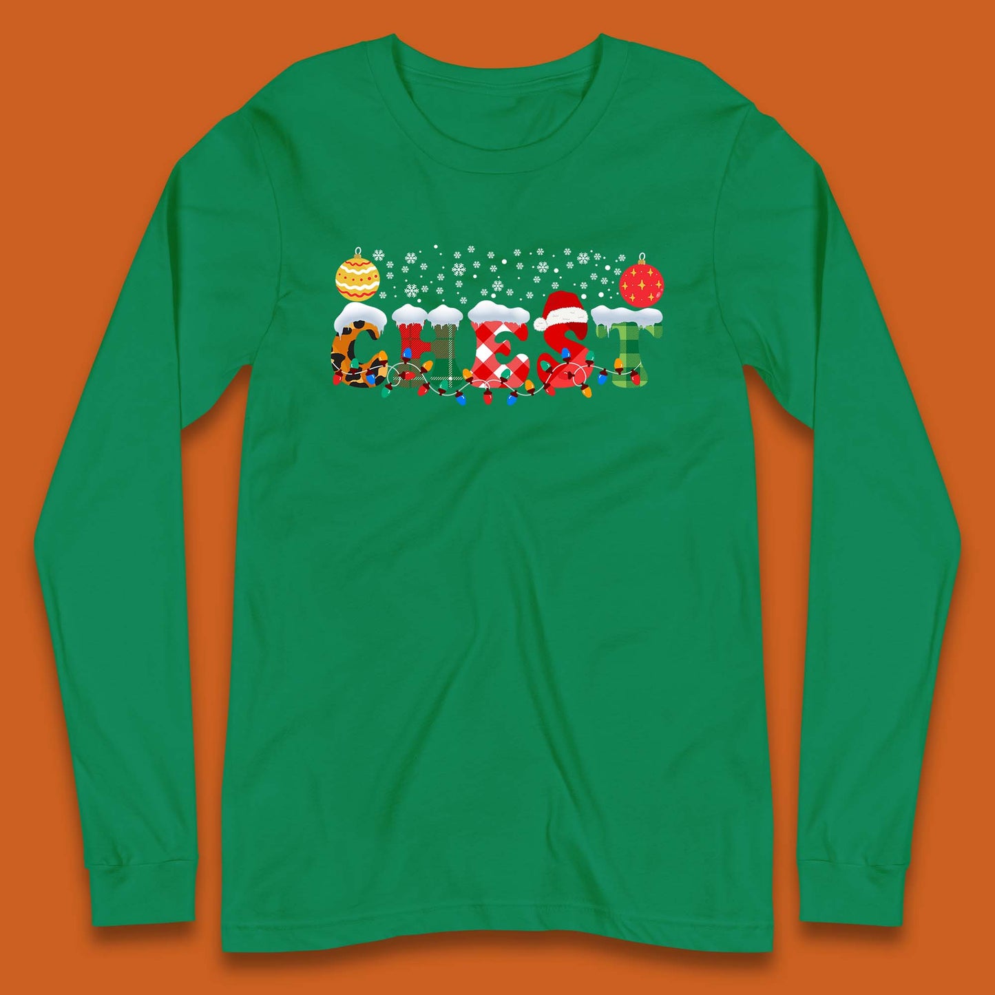chest and nuts christmas snow winter t shirt
