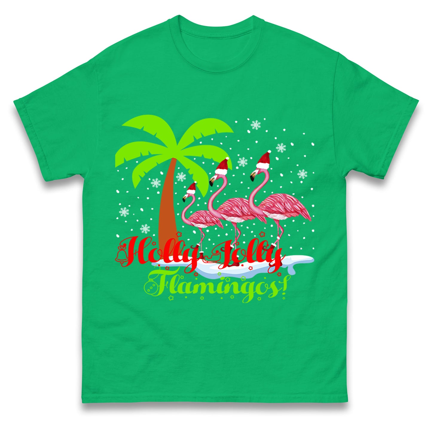 Holly Jolly Flamingos Christmas t shirt