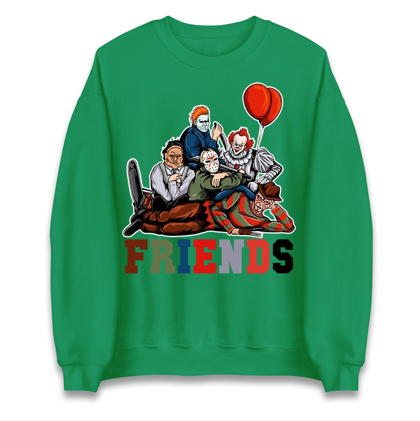 Horror Vintage Characters Friends Halloween Sweatshirt