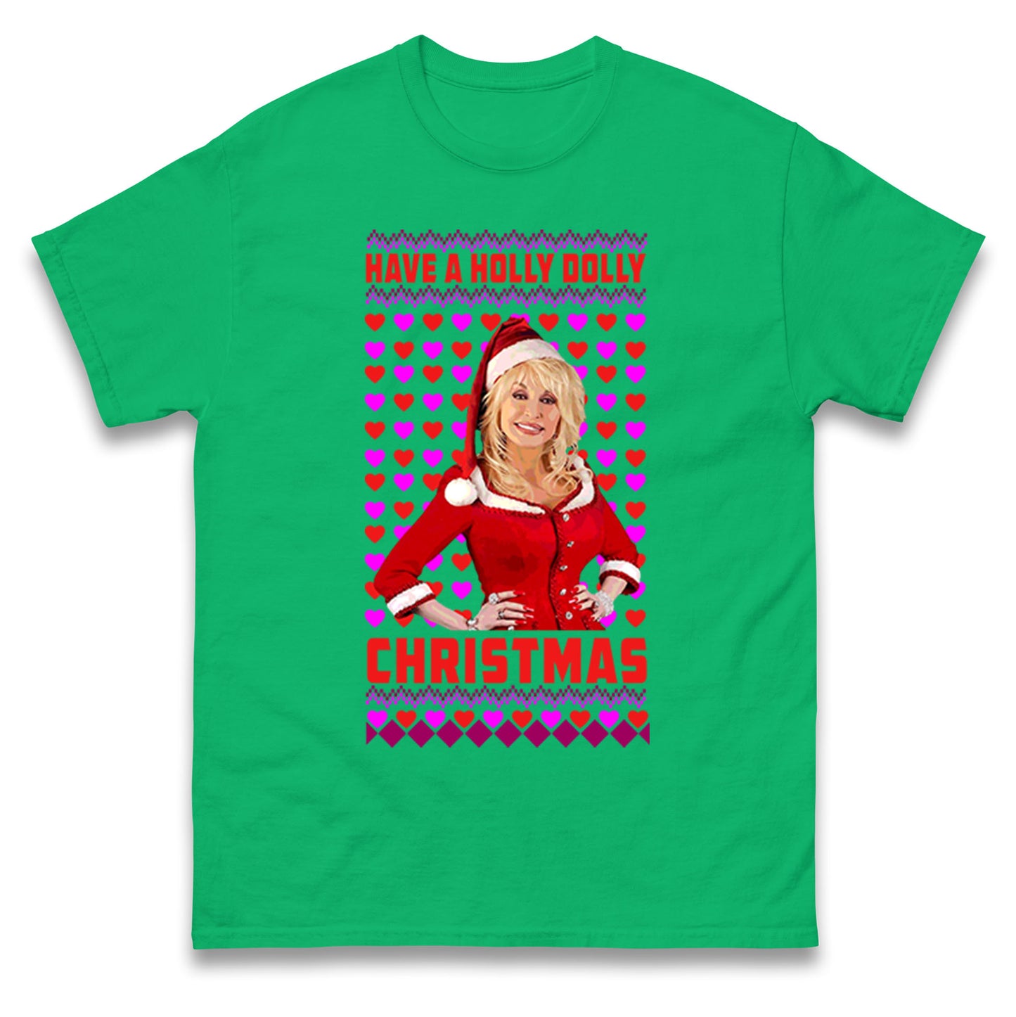 Merry Christmas Dolly Parton Mens Tee Top