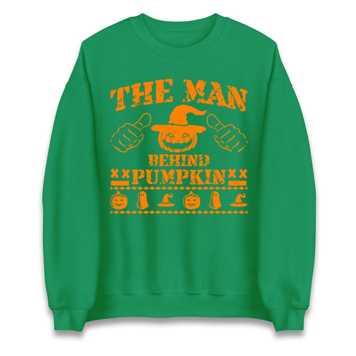 The Man Behind Pumpkin Halloween Unisex Sweatshirt