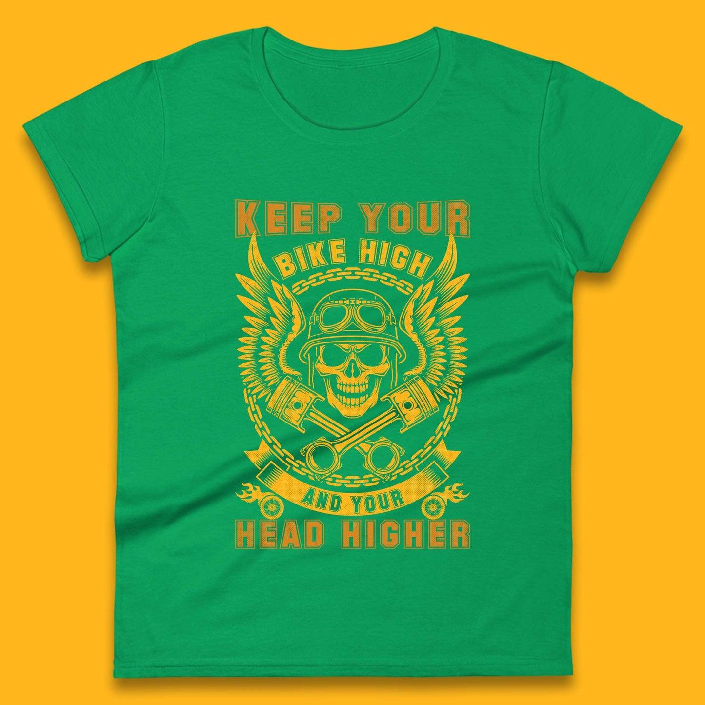 Keep Your Bike High Womens T-Shirt