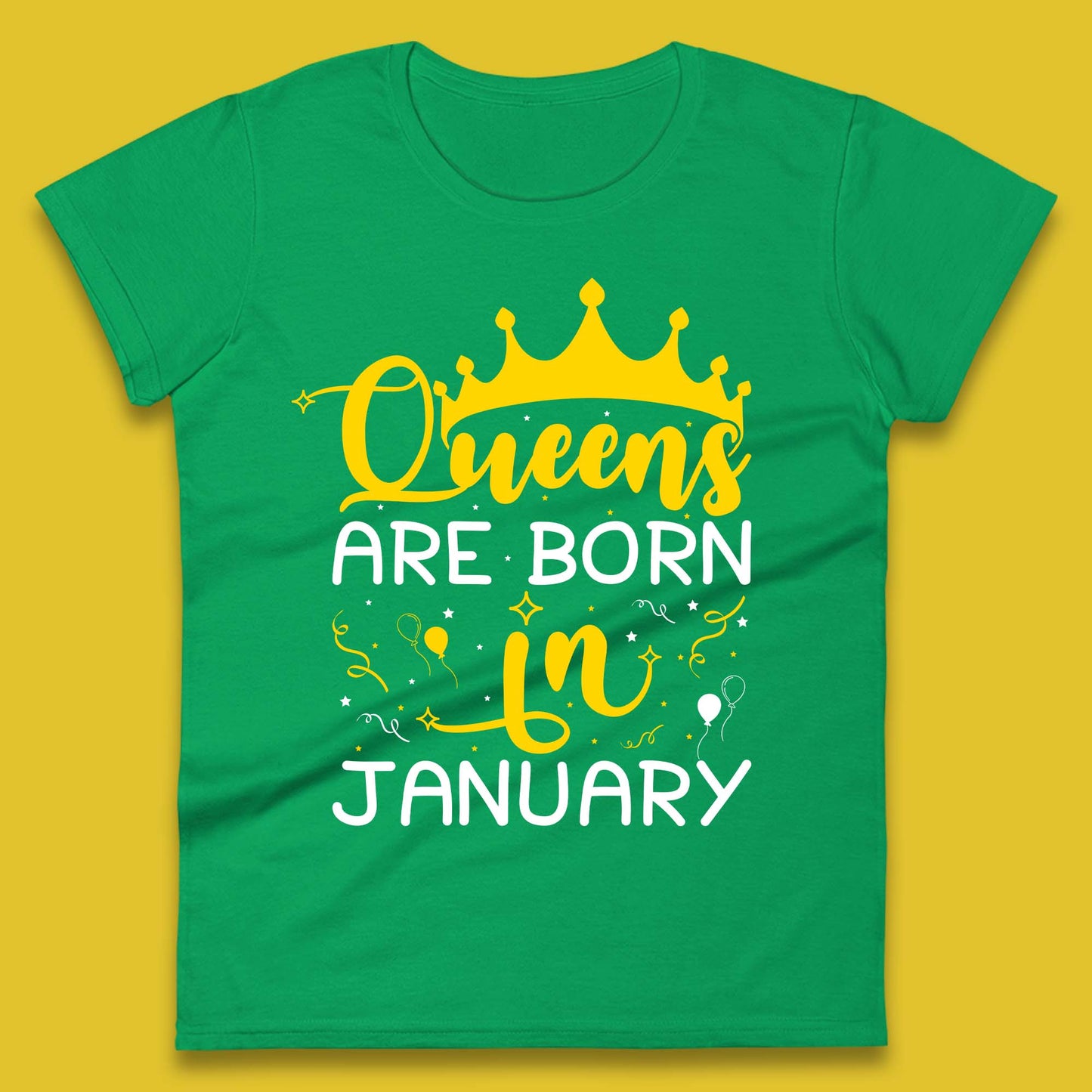 Queens Are Born In January Womens T-Shirt