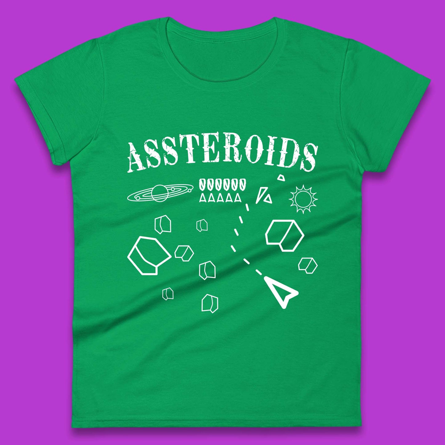 Assteroids Video Game Womens T-Shirt