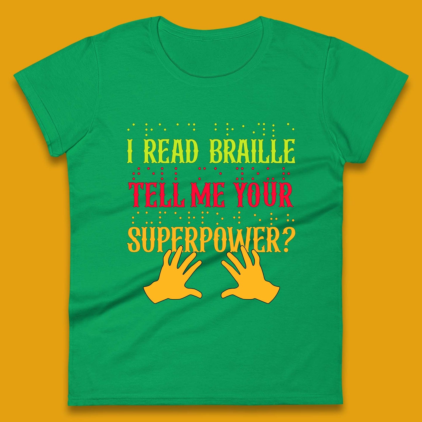 Braille Superpower Womens T-Shirt