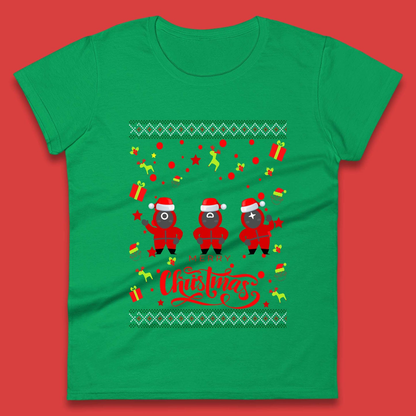 Squid Game Guards Christmas Womens T-Shirt