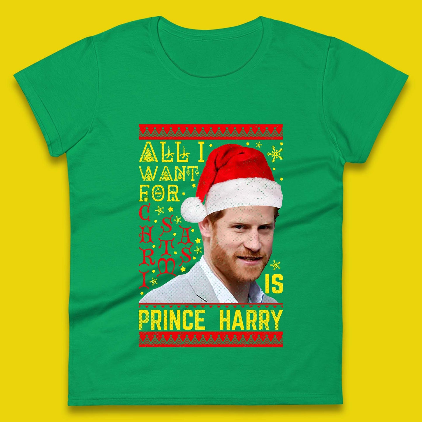 Prince Harry Christmas Womens T-Shirt