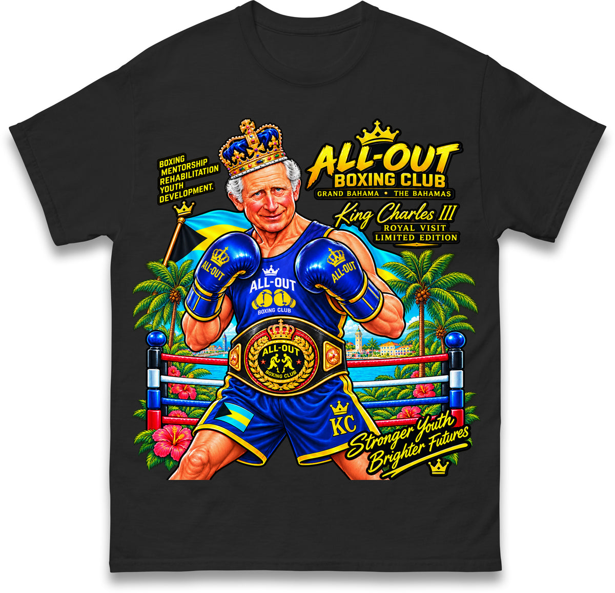 King Charles Boxing Academy Bahamas T Shirt