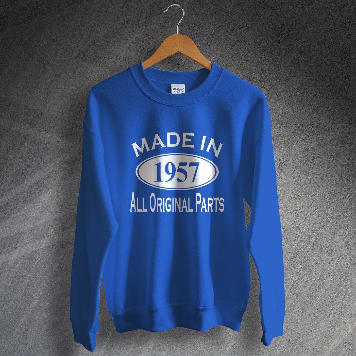 Made In 1957 All Original Parts Sweater Royal Blue