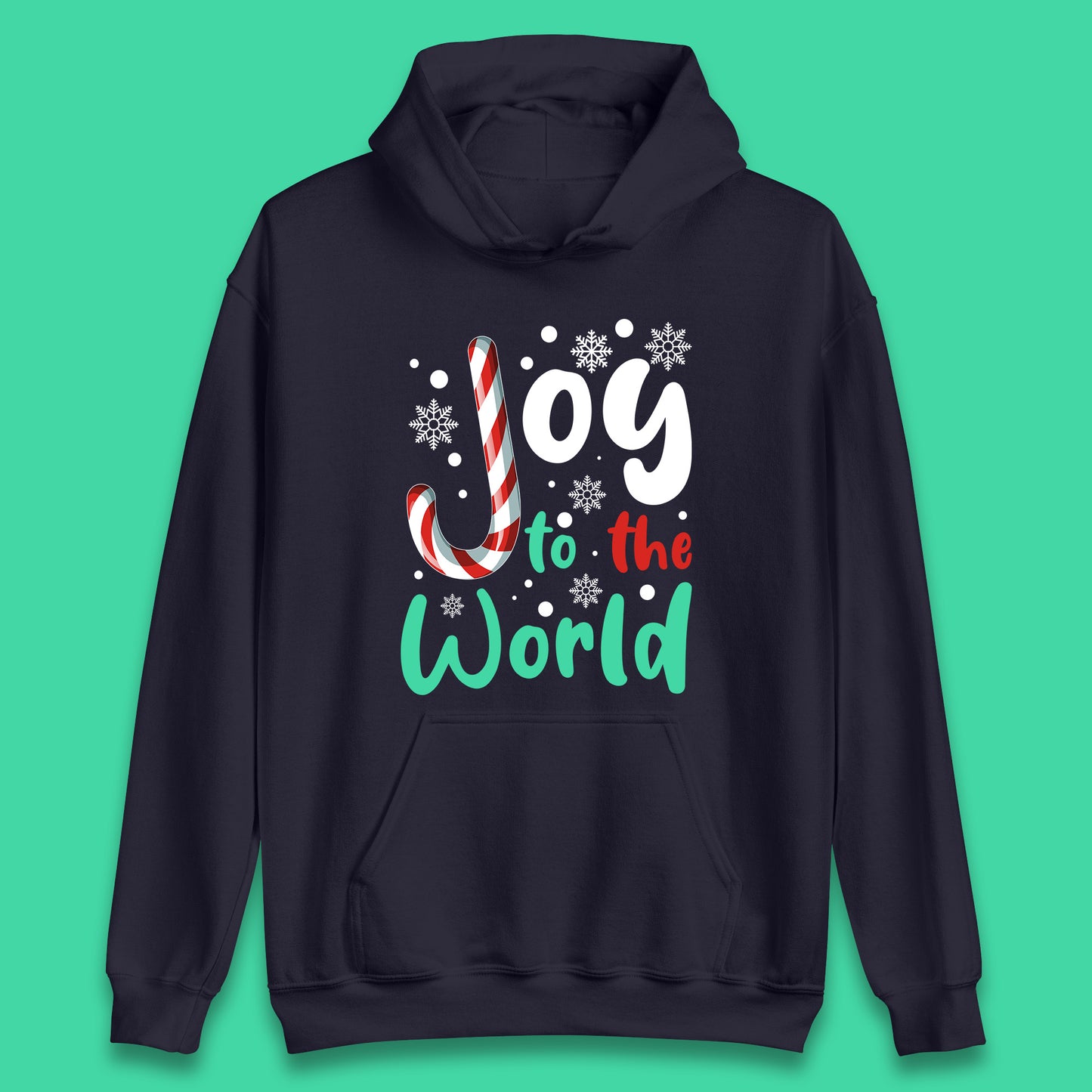 joy to the world christmas candy cane hoodie