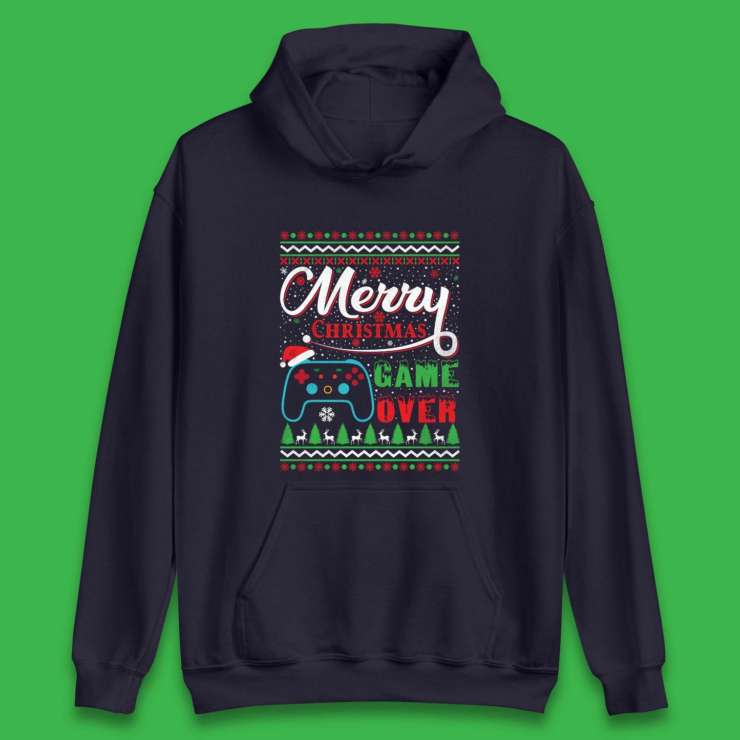 Merry Christmas Game Over Unisex Hoodie